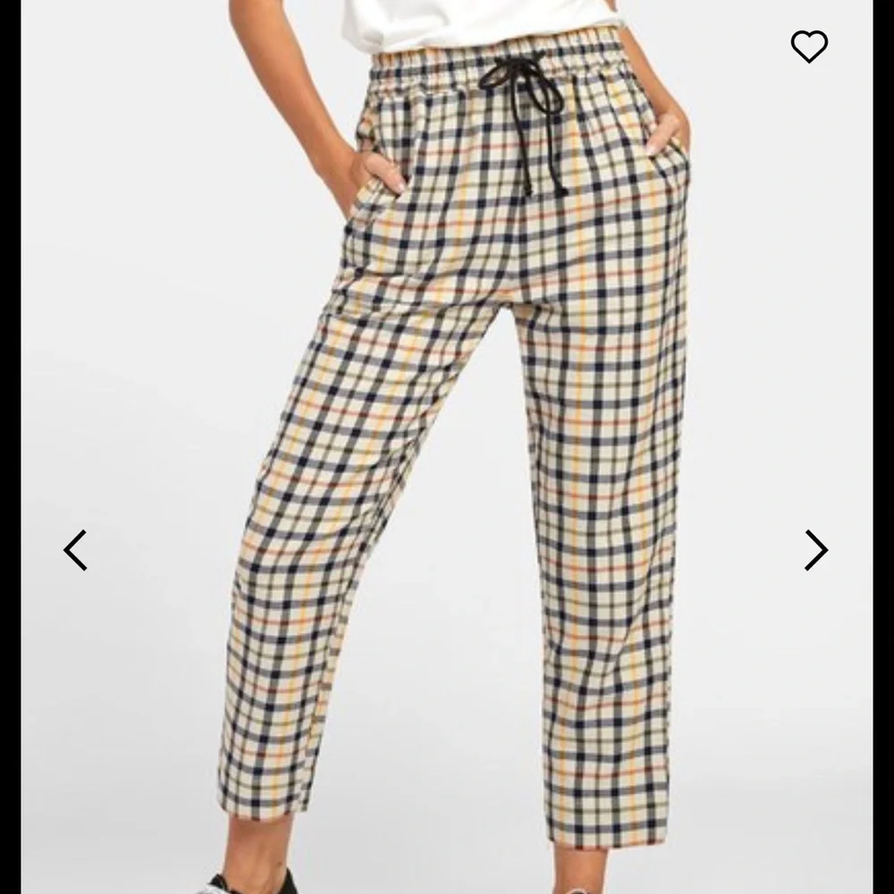 🔥 RVCA TETRAS PLAID HIGH RISE RETRO PANT FOR WOMEN 🔥 - Picture 10 of 12